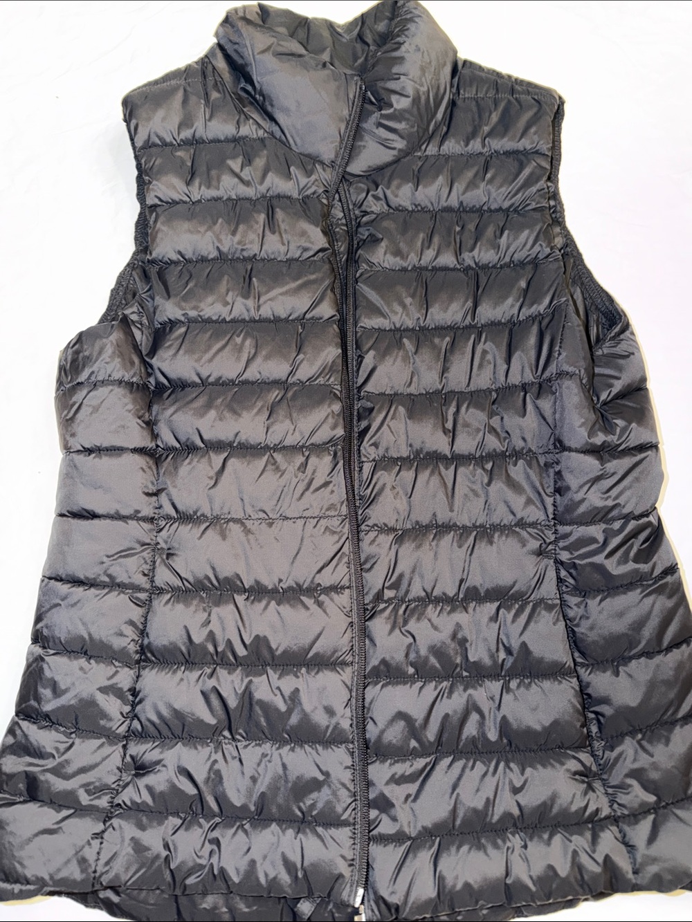 Old Navy Black Quilted Puffer Vest - Zip Front